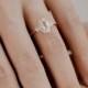 White Sapphire Engagement Ring 