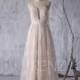Wedding Dress Champagne Tulle Bridesmaid Dress Spaghetti Strap 
