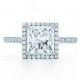 Tiffany Soleste® Princess Cut Halo Engagement Ring With Diamond Band In Platinum