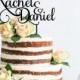 Custom Couple Names Wedding Cake Topper Style 2 - Custom Cake Toppers - Rose Gold Cake Toppers