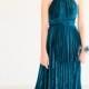 Teal Blue Velvet Bridesmaid Dress maternity infinity Dress Prom Dress Convertible Dress Wrap Dress