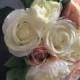 Blush and Ivory, Wedding Bouquet, Bridal Bouquet, Silk Flowers, Wedding Flowers, Wedding Accessories, Artificial Flowers, Bridesmaid Bouquet