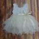 White Lace Flower Girl Dress Ivory tulle wedding dress Infant flower girl dress Baby Dress Toddler Flower Girl dress First birthday dress