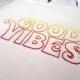 Good Vibes Retro Hand Embroidered Tote Bag