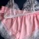 Lace lingerie set, Pink lingerie, White lingerie, Satin lingerie, Silk lingerie, Silk underwear, Bridesmaid robe, Silk pajama Silk nightwear