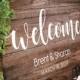 Rustic Wedding Welcome Sign Wood Rustic Wood Wedding Sign Welcome Wedding Signs Wooden Wedding Signs Painted on Canvas - Easel Not Included