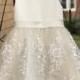 Ivory Satin Lace Champagne Tulle Flower Girl Dress Wedding Bridesmaid Dress M0036B