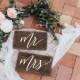 NEW* Mr and Mrs Signs, Wedding Chair Signs, Wooden Wedding Sign, Photo Prop Signs, Wedding Gift, Bride and Groom, Sweetheart Table