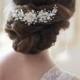 Gold Bridal Hair Comb, Floral Gold Hair Comb, Gold Headpiece, Gold Bridal Back Comb, Floral Bridal Hair Comb, Bridal Headpiece ~TC-2303