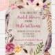 Custom Printed Floral Boho Bridal Shower Invitations - Bridal Party Invitation - 1.00 each with envelope