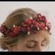 Flowers & berries floralcrown · brass leaves · flowerscrown · tiara · bridal · wedding headpiece · romantic · boho · bride · Wedding guest