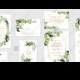 Greenery herbal Wedding invitation set printable card template vector invitation download