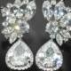 Bridal Earrings, Wedding Earrings, Cubic Zirconia Earrings, Teardrop Crystal Earrings, Wedding Jewelry, Crystal Earrings, Statement Earrings