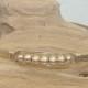 Wirewrapped Bracelet - Wire Bangle - Gold Wire Bracelet - Five Little Gold Beads Wire Wrapped Bracelet - Bead Bracelet - Gifts for Women