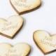 Wooden Just Married Hearts wedding confetti Wedding Table  Centerpiece DIY Wedding Decor Just Married Wedding Sign Set of 20