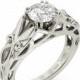 Celtic Engagement ring, Art Deco Engagement Ring, 1ct Moissanite engagement ring, engagement ring, 1.5ct engagement ring, Braided, 2139
