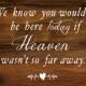 Memorial Sign for Weddings - We know you would be here today if Heaven wasn't so far away - Rustic wood look on cardstock w/ linen texture