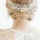 Bridal Hair Vine, Bridal Hair Clip, Ivory Hair Accessories, Crystal Pearl Hair Vine, Flower Hair Vine, Bridal Hair Wreath, Grecian Hair Vine