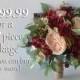 Wedding Bouquet, Bridal Bouquet, Bridesmaid Bouquet, Silk Flower Bouquet, Wedding Flower, burgundy, sangria, peach, blush, Lily of Angeles