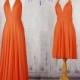 Orange Wrap Convertible Infinity Dress Evening Dresses Bridesmaid Dress-B37#C37#