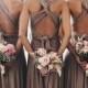 LONG Bridesmaid Dress // Infinity Dress // Floor Length // Maxi Wrap // Convertible Dusty Rose Dress // Wedding Dress // Multiway Dress