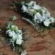 Bridesmaid forest Comb greenery Wedding  floral bridal white