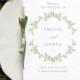 Rustic Botanical Wedding Program / 'Vintage Wreath' Pocket-sized Order of Service Mass Booklet / Sage Green or Custom Colours / ONE SAMPLE