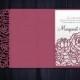 Tri-Fold Roses 5x7 Wedding Invitation Pocket Envelope SVG Template, Quinceanera card, laser cut file, Silhouette Cameo, Cricut 