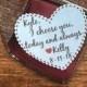 GROOM TIE PATCH - Groom Gift, Iron On, Sew On , I Choose You Today And Always, Choose Patch Color, 2.25" Wide Heart Shaped Patch