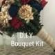DIY Wood Flower Bouquet Kit Fall Bouquet