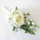 White Rose Corsage, White Rose Boutonnieres, Rose Corsage, Wedding Boutonniere, Rose Wedding