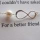 Best Friend, Maid of Honor, Bridesmaid Infinity Bracelet & Card Set, Bridal Party, Wedding Gift, Be My Bridesmaid, Thank you Bracelet