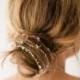 Bridal Hair Halo Pearl Headband Dainty Vintage Boho Wedding Headpiece Hair Wrap Crystal Backside Tiara Bride Hair Drape LEIGH Head Chain