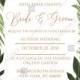 Wedding invitation wreath greenery herbal template edit online 5x7 in pdf