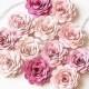 Bulk Paper Flowers - Small Paper Flowers - Pink Wedding Table Decor - Loose Paper Flowers - DIY Craft Project
