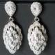 Cubic Zirconia Bridal Earrings, Marquise Crystal Earrings, Wedding Chandelier Earrings, Sparkly Earrings, Statement Earrings, Bridal Jewelry