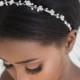 Pearl Wedding Hair Vine,  Bridal Headpiece, Bridal Hairpiece, Bridal Headband, Wedding Hairpiece, Wired Pearl Hair Vine