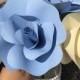 Paper Flower Bouquet - Wedding Paper Bouquet - Wedding Bouquet - Paper Flowers - Flower Girl Bouquet - Bridal Bouquet - Blue Ivory Flowers