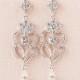 Wedding Earrings, Wedding Jewelry, Chandelier wedding earrings, Swarovski Crystal, Bridesmaids, Kathryn Crystal Earrings