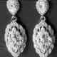Cubic Zirconia Bridal Earrings, Marquise Crystal Earrings, Wedding Chandelier Earrings, Sparkly Earrings, Statement Earrings, Bridal Jewelry