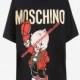Moschino Chinese Pig Year Womens Short Sleeves T-Shirt Black