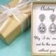 Bridesmaid Earrings, Bridesmaids Gifts, Teardrop Cubic Zirconia earrings, Bridesmaid gift set, Bridal earrings, wedding earrings