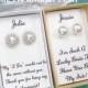 bridesmaid gifts, bridesmaid earrings, freshwater pearl stud earrings, white pearl earring, wedding earrings, bridal earrings,bridal jewelry