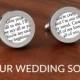 First Anniversary Gift for Him / One Year Anniversary / 1 Year Anniversary Gift for Him / Customized Wedding Song Cufflinks / #1 BEST-SELLER