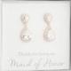 Will you be my Bridesmaid, Bridesmaid Gift,  Rose Gold Drop Earrings, Rose Gold Dangle Earrings, Rose Gold earrings, Bridal