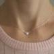 Small Gold Necklace, Delicate Diamond Necklace, Dainty Necklace, Sterling Silver, Choker Necklace, Cubic Zirconia CZ, Bridesmaids Gift, N130