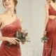 Prom Dress Long English Rose Velvet Bridesmaid Dress Long Bodycone One Shoulder Ruched Open Back Wedding Dress (LV553)