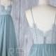 Bridesmaid Dress Long Pale Blue Tulle Party Dress Sweetheart Maxi Dress with Spaghetti Straps READY-TO-SHIP - HS548