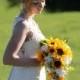 Artificial Sunflower Bridal Bouquet, Sunflower Bridal Flowers, Sunflower Wedding Flowers