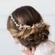 Gold Bridal Crown, Bridal Halo, Wedding Hair Accessory, Bridal Circlet, Gold Wedding Hair Piece, Wedding Headpiece - GUIRLANDE de FLEUR
